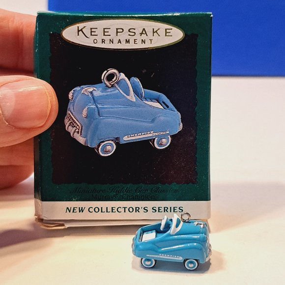 Vtg 1995 Hallmark Keepsake Ornament Mini Kiddie Car Classic Blue Murray Champion - Picture 2 of 6